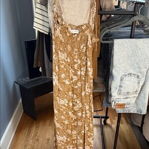 Faithfull the Brand Floral Tan Jumpsuit